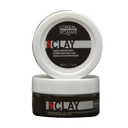 L'Oréal Professionnel Paris Styling Clay For Men - Strong Hold, Matte Finish, Adds Texture, 1.7 oz Avelisse