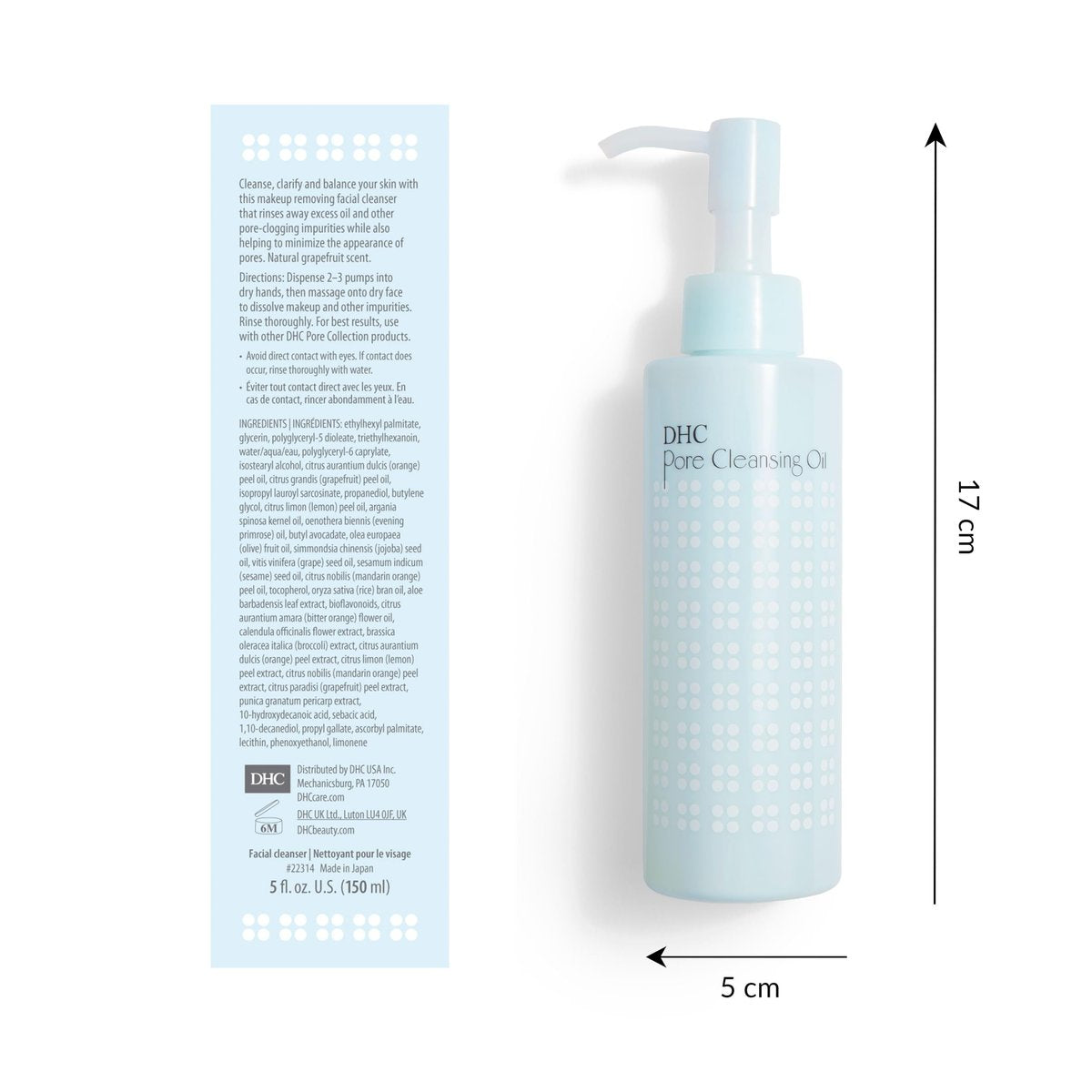 DHC Deep Cleansing Oil – Pore-Clarifying Facial Oil & Makeup Remover, 5 fl oz Avelisse