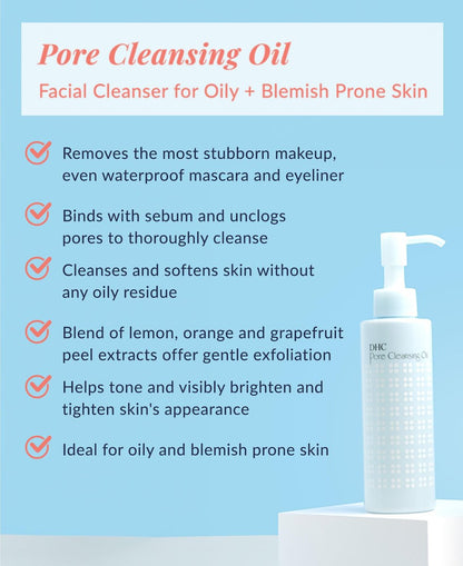 DHC Deep Cleansing Oil – Pore-Clarifying Facial Oil & Makeup Remover, 5 fl oz Avelisse