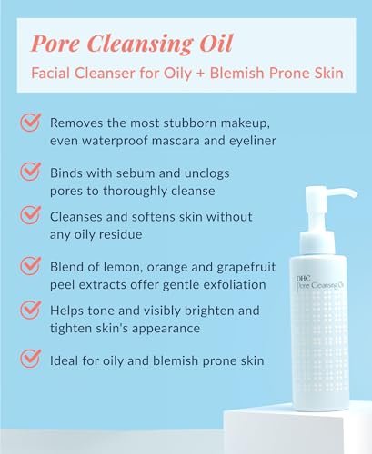 DHC Deep Cleansing Oil – Pore-Clarifying Facial Oil & Makeup Remover, 5 fl oz Avelisse