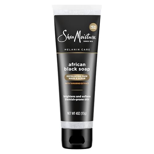 SheaMoisture African Black Soap Facial Wash and Scrub for Blemish Prone Skin, 4 oz - görsel 2