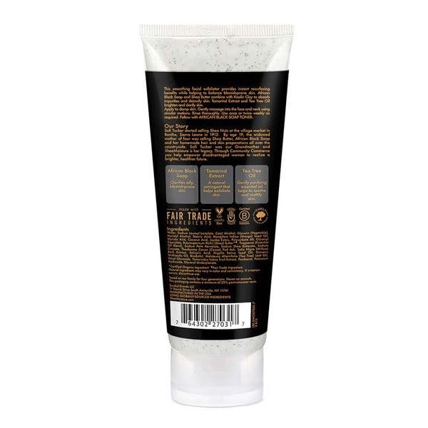 SheaMoisture African Black Soap Facial Wash and Scrub for Blemish Prone Skin, 4 oz - görsel 3