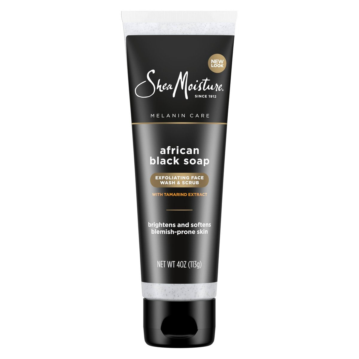 SheaMoisture African Black Soap Facial Wash and Scrub for Blemish Prone Skin, 4 oz - görsel 1