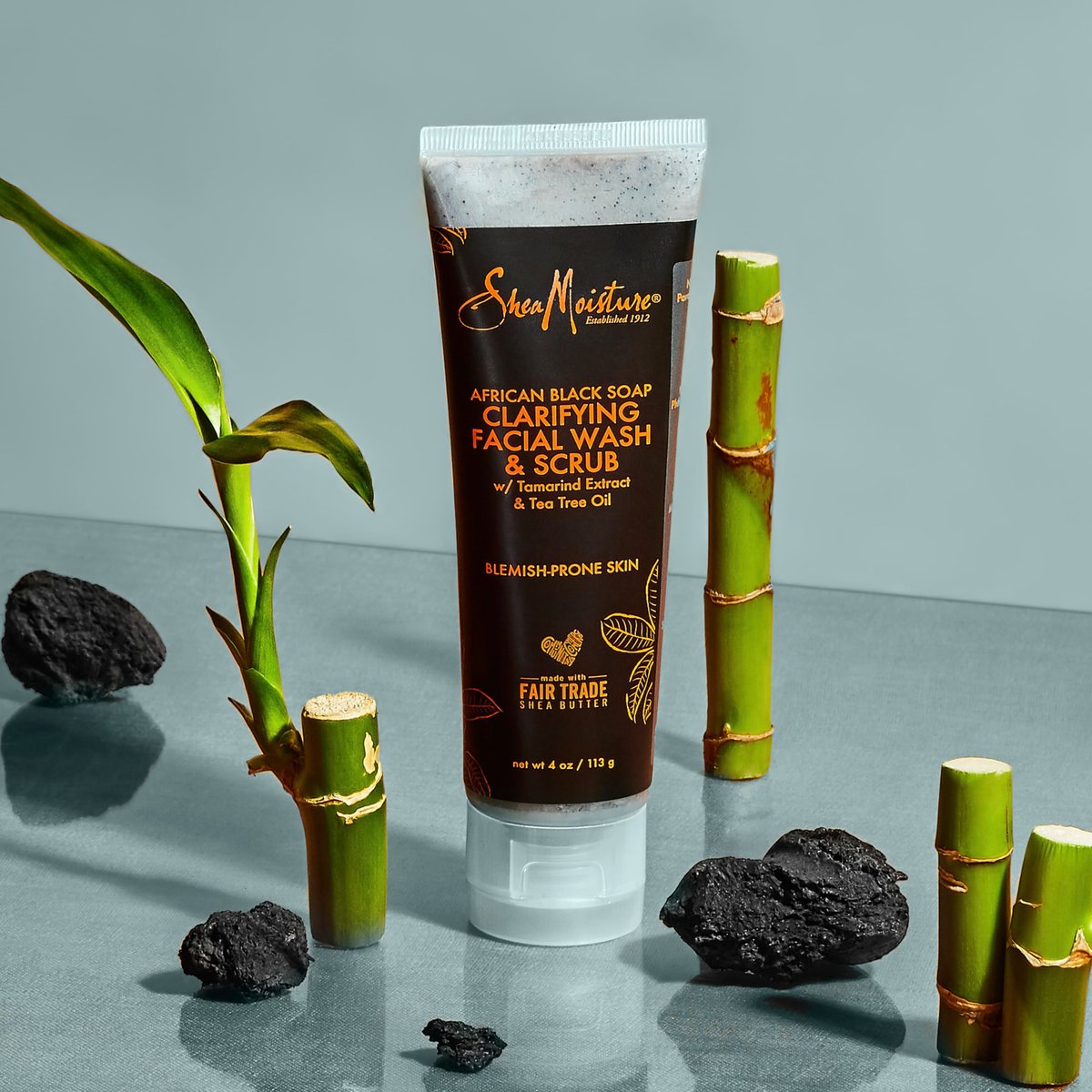 SheaMoisture African Black Soap Facial Wash and Scrub for Blemish Prone Skin, 4 oz - görsel 10