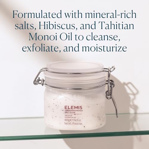 ELEMIS Frangipani Monoi Salt Glow 490g – Exfoliating Body Scrub for Radiant, Hydrated Skin Avelisse