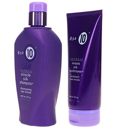 It's a 10 Silk Express Miracle Silk Shampoo & Conditioner Set – 10 oz Shampoo & 5 oz Conditioner Avelisse