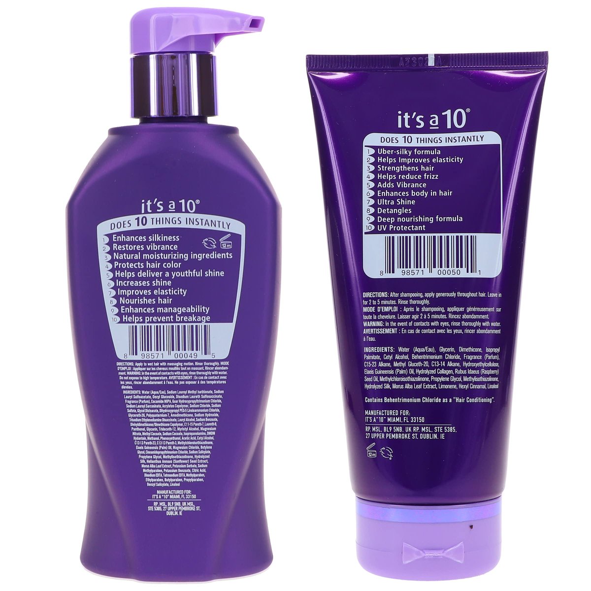 It's a 10 Silk Express Miracle Silk Shampoo & Conditioner Set – 10 oz Shampoo & 5 oz Conditioner Avelisse