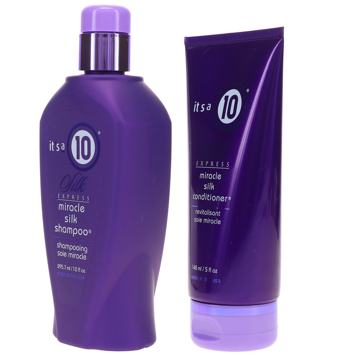 It's a 10 Silk Express Miracle Silk Shampoo & Conditioner Set – 10 oz Shampoo & 5 oz Conditioner Avelisse
