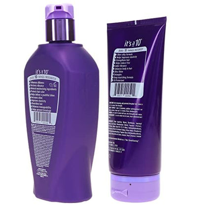 It's a 10 Silk Express Miracle Silk Shampoo & Conditioner Set – 10 oz Shampoo & 5 oz Conditioner Avelisse