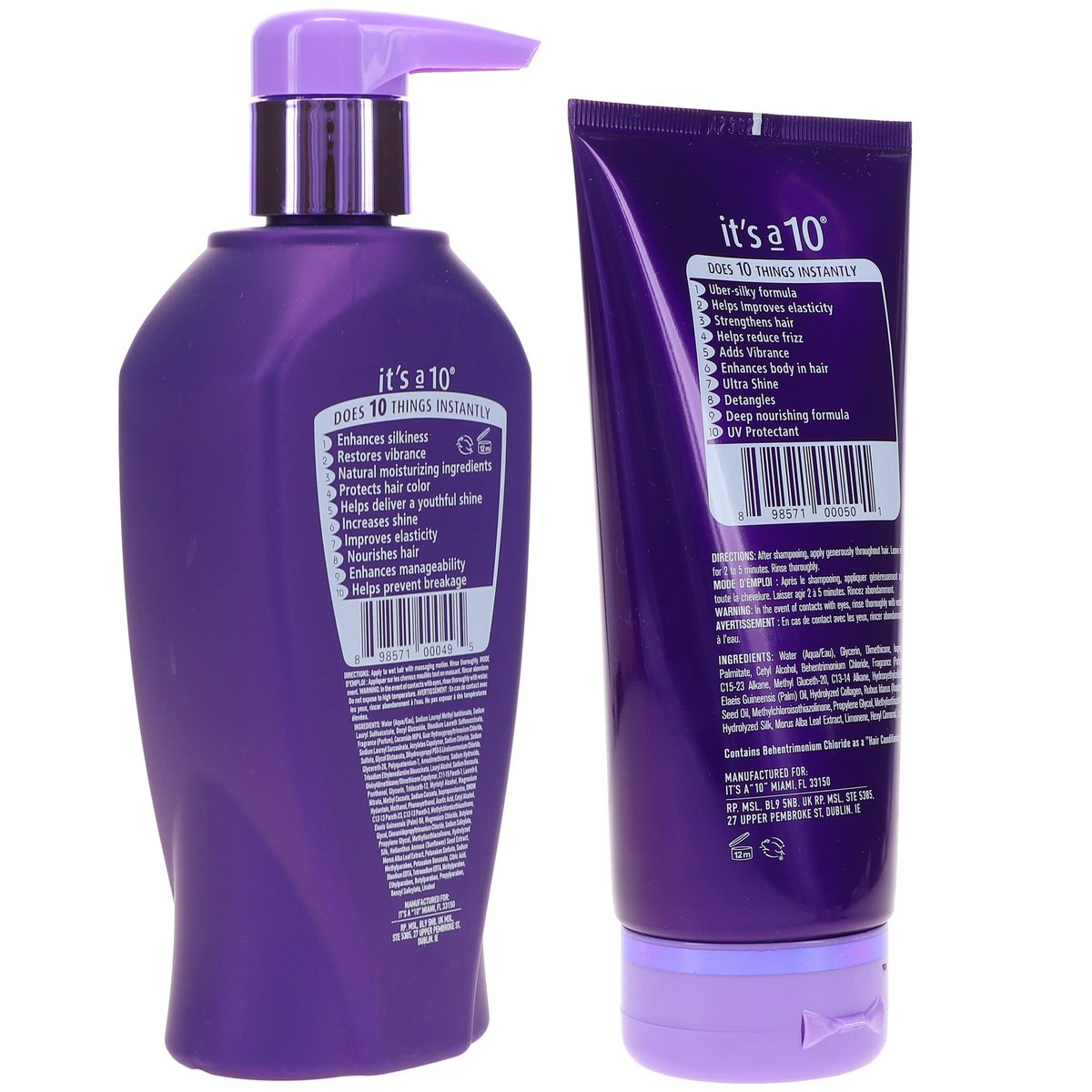 It's a 10 Silk Express Miracle Silk Shampoo & Conditioner Set – 10 oz Shampoo & 5 oz Conditioner Avelisse
