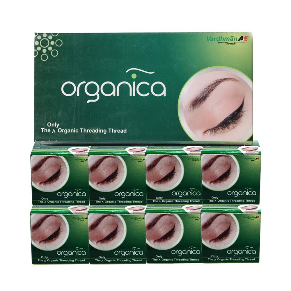 Organica Eyebrow Thread Box of 8 Spools - Premium Cotton Thread for Eyebrow Shaping - görsel 1