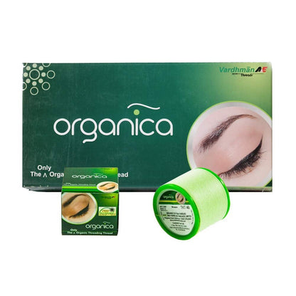 Organica Eyebrow Thread Box of 8 Spools - Premium Cotton Thread for Eyebrow Shaping