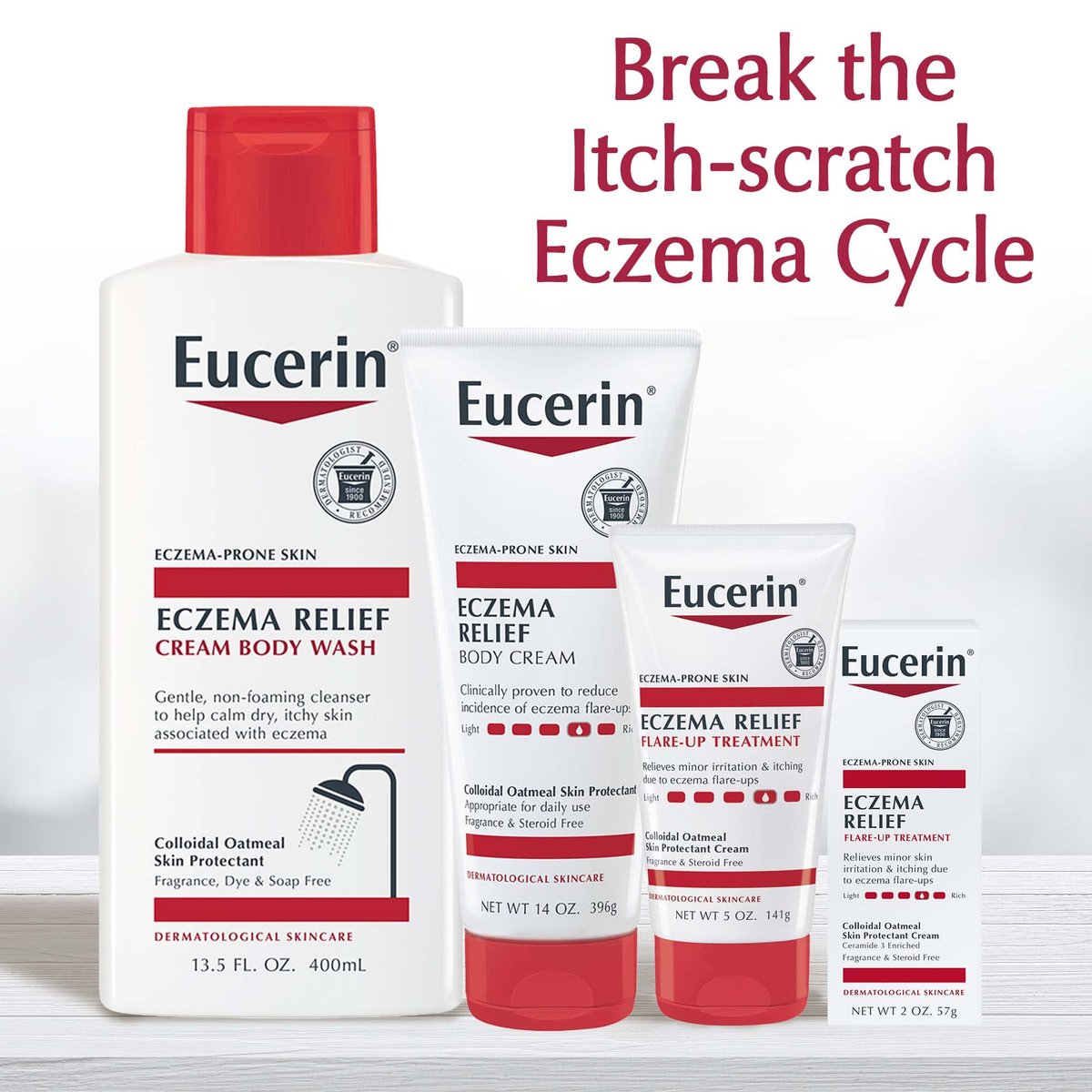 Eucerin Eczema Relief Cream - Full Body Moisturizing Lotion with Colloidal Oatmeal, 8 oz Tube Avelisse