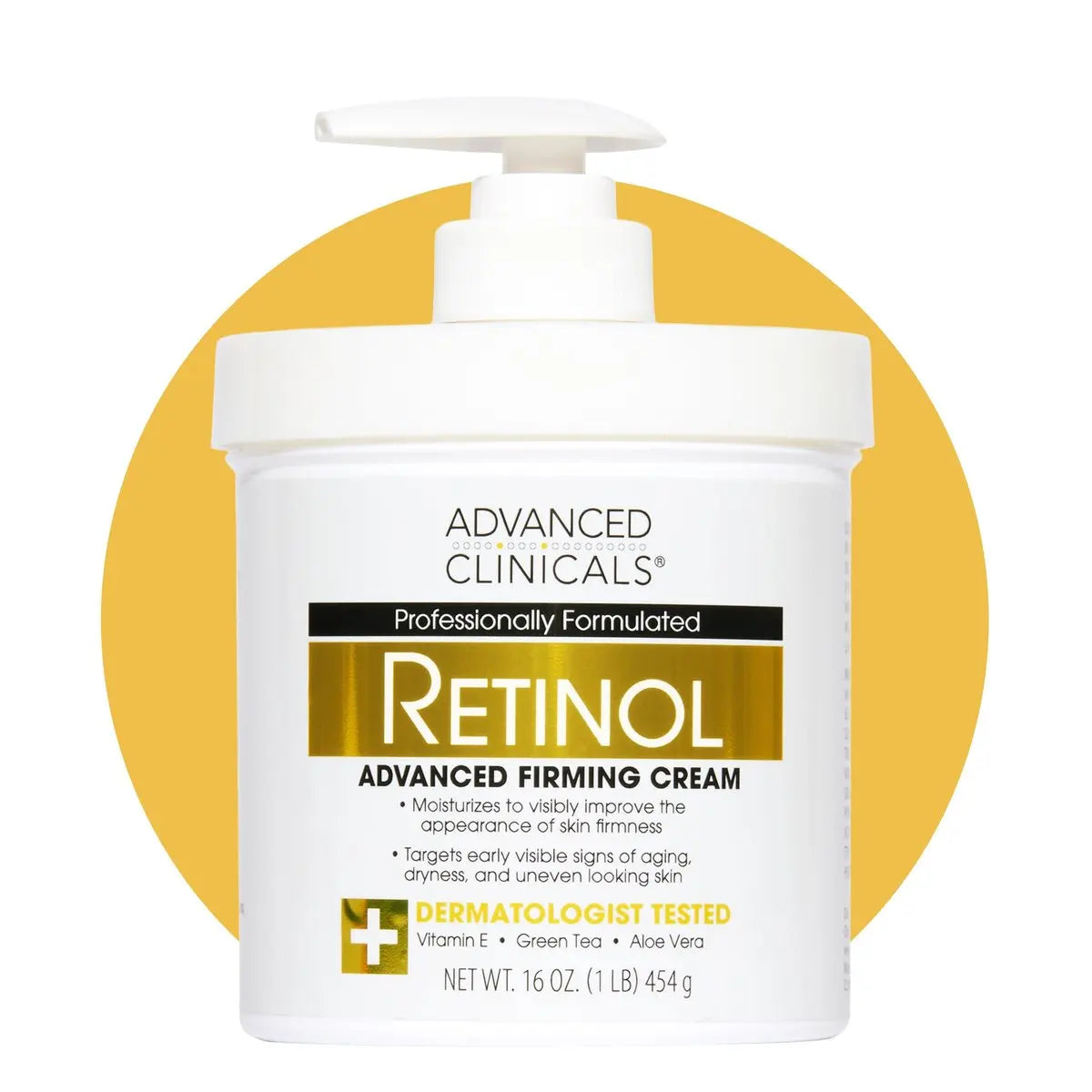 Advanced Clinicals Retinol Body Lotion & Face Moisturizer - Anti Aging Cream for Fine Lines, Wrinkles & Crepe Skin, 16 oz Avelisse