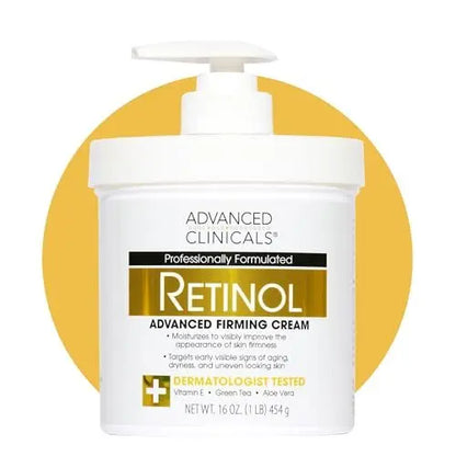 Advanced Clinicals Retinol Body Lotion & Face Moisturizer - Anti Aging Cream for Fine Lines, Wrinkles & Crepe Skin, 16 oz Avelisse
