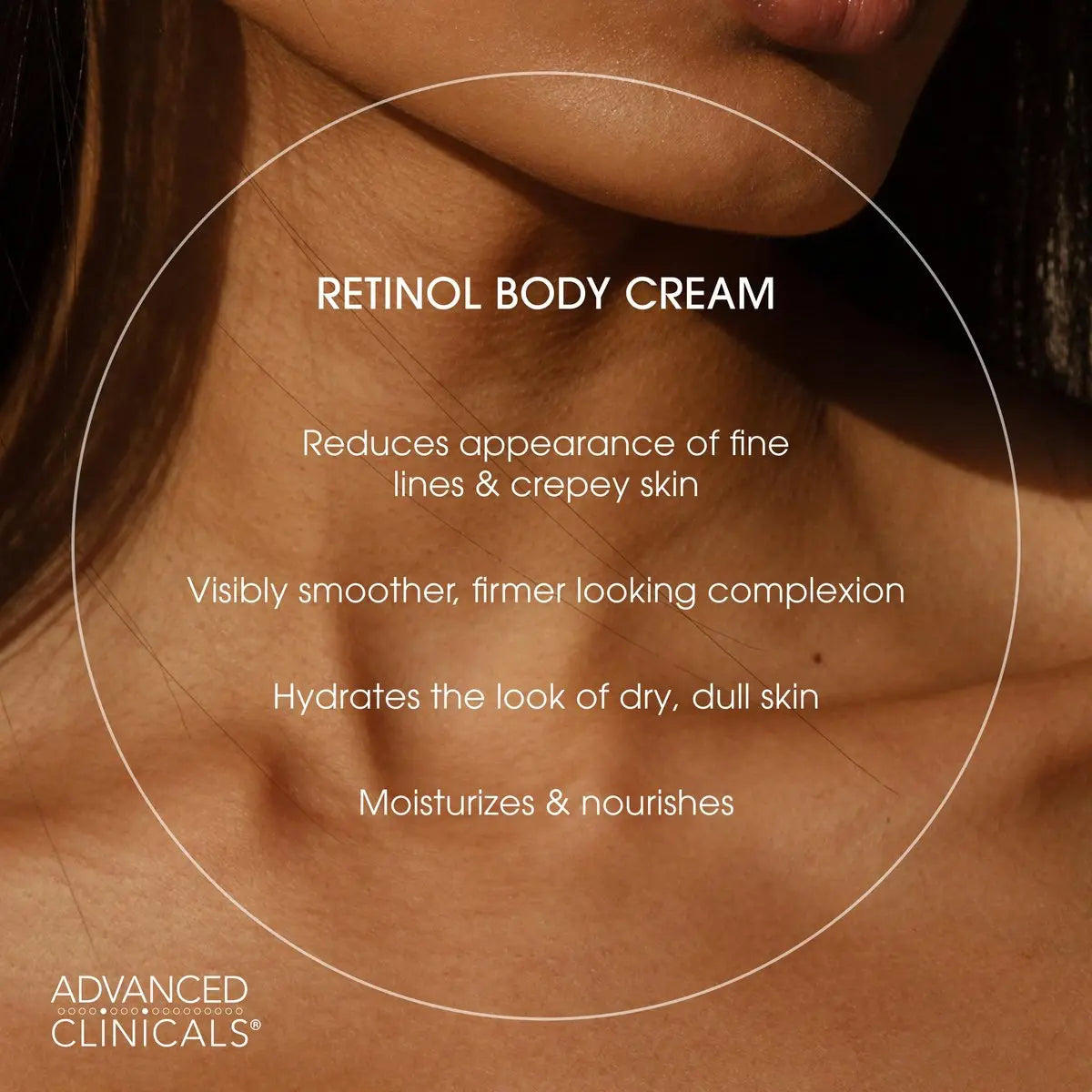 Advanced Clinicals Retinol Body Lotion & Face Moisturizer - Anti Aging Cream for Fine Lines, Wrinkles & Crepe Skin, 16 oz Avelisse