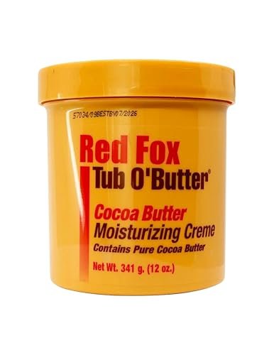 Red Fox Tub O' Butter Cocoa Moisturizing Creme - 12 oz Rich Body Butter for Dry Skin