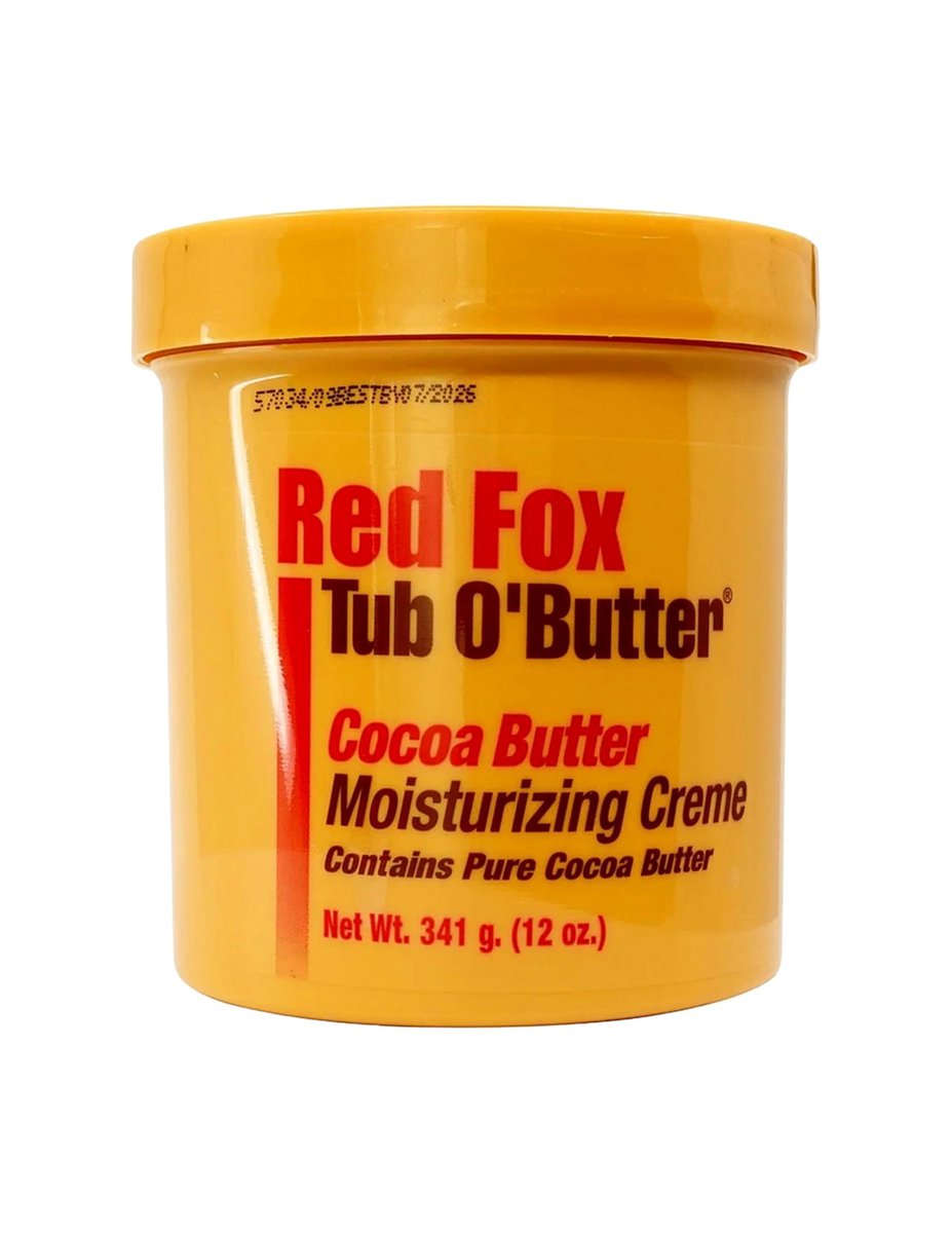 Red Fox Tub O' Butter Cocoa Moisturizing Creme - 12 oz Rich Body Butter for Dry Skin - görsel 1