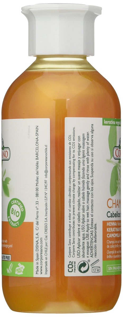 Corpore Sano Henna Shampoo for Blonde Hair – 300ml (10.1 fl oz) - görsel 5
