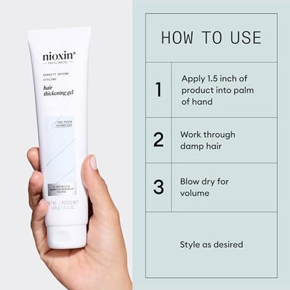 Nioxin Density Defend Hair Thickening Gel - Volumizing Gel for Fuller Hair, No Stickiness or Stiffness, 5.1 Fl Oz