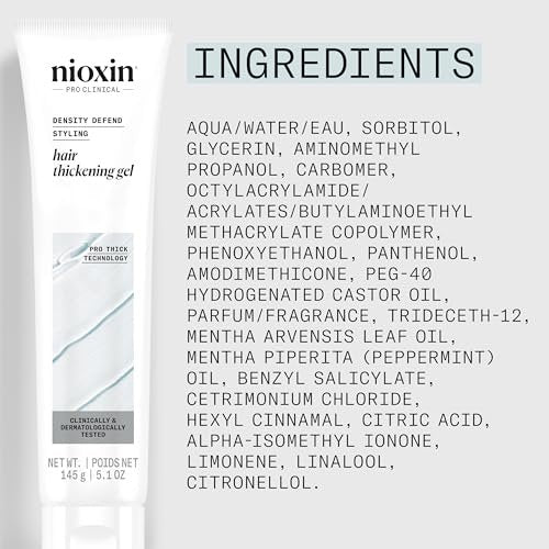 Nioxin Density Defend Hair Thickening Gel - Volumizing Gel for Fuller Hair, No Stickiness or Stiffness, 5.1 Fl Oz - görsel 11