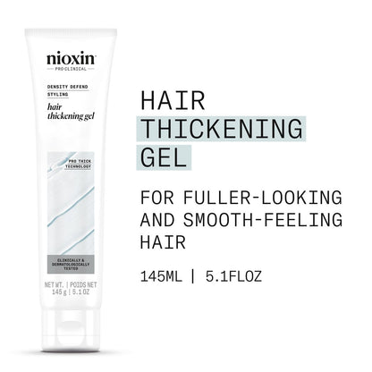 Nioxin Density Defend Hair Thickening Gel - Volumizing Gel for Fuller Hair, No Stickiness or Stiffness, 5.1 Fl Oz