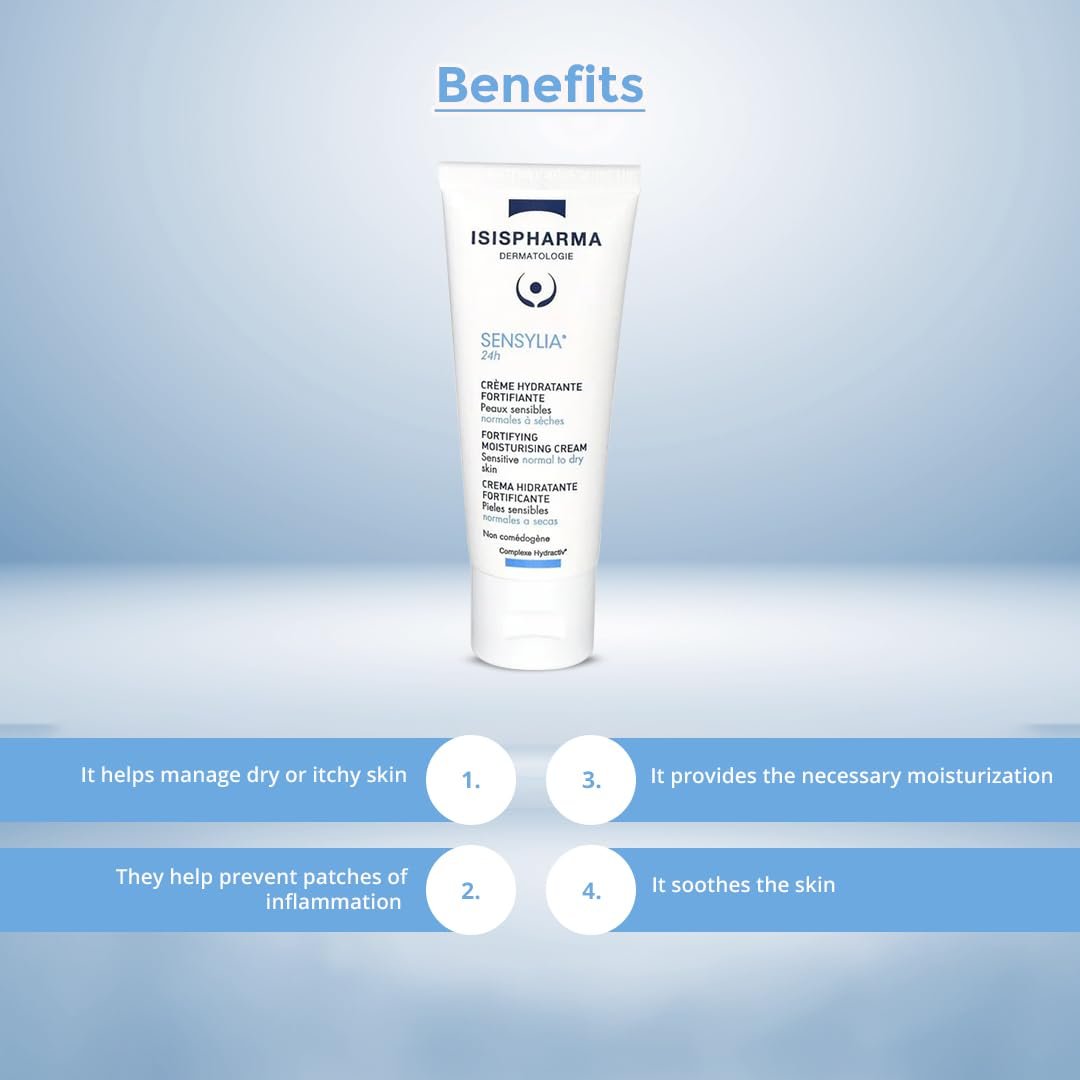 IsisPharma Sensylia 24 Hours Cream For Dehydrated Damaged Skin 40ml Avelisse