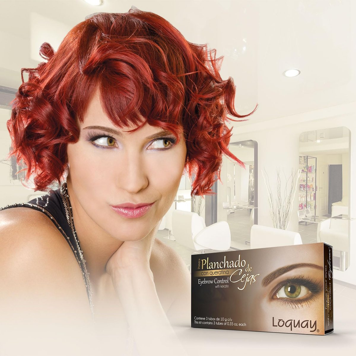 Loquay Keratin Eyebrow Straightening Control Kit - 3 Step Treatment, 10g Each, Professional Eyebrow Lamination Kit with Comb Avelisse