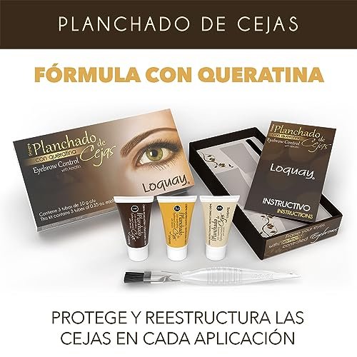 Loquay Keratin Eyebrow Straightening Control Kit - 3 Step Treatment, 10g Each, Professional Eyebrow Lamination Kit with Comb Avelisse
