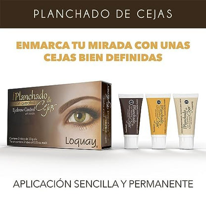 Loquay Keratin Eyebrow Straightening Control Kit - 3 Step Treatment, 10g Each, Professional Eyebrow Lamination Kit with Comb Avelisse