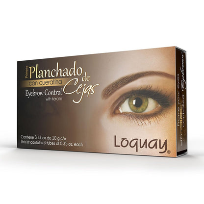 Loquay Keratin Eyebrow Straightening Control Kit - 3 Step Treatment, 10g Each, Professional Eyebrow Lamination Kit with Comb Avelisse