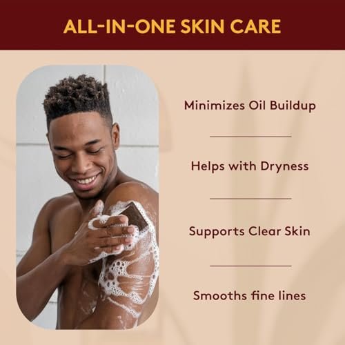 OKAY Pure Naturals African Black Soap - Natural Black Soap Bar with Raw Shea Butter and Cocoa, Cleansing for Hair, Face & Skin for Women & Men - 8.5 oz (Pack of 1) - görsel 10
