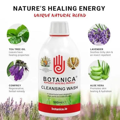 Botanica Cleansing Wash: Premium Horse Skin Cleanser & Equine Coat Care Wash with Aloe Vera, Tea Tree, Lavender & Comfrey - 500 ml Avelisse