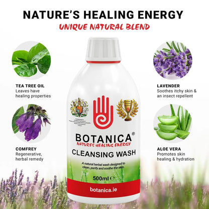 Botanica Cleansing Wash: Premium Horse Skin Cleanser & Equine Coat Care Wash with Aloe Vera, Tea Tree, Lavender & Comfrey - 500 ml Avelisse