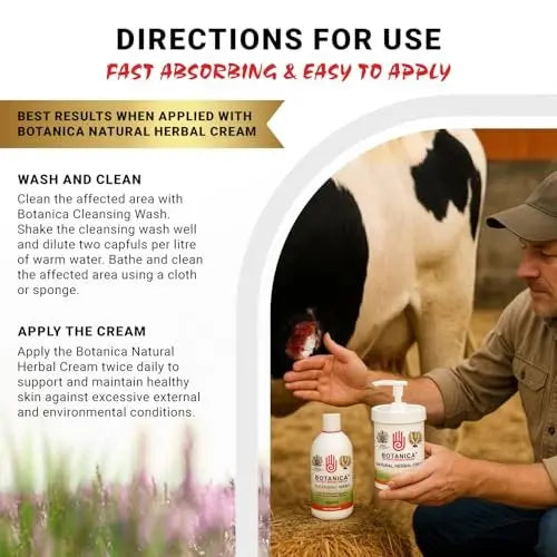Botanica Cleansing Wash: Premium Horse Skin Cleanser & Equine Coat Care Wash with Aloe Vera, Tea Tree, Lavender & Comfrey - 500 ml Avelisse
