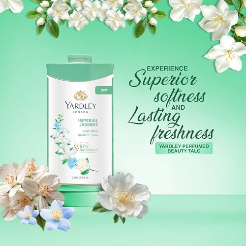 Yardley London Jasmine Perfumed Talcum Powder – 250 g (8.8 oz) Deodorizing Body Talc - görsel 4