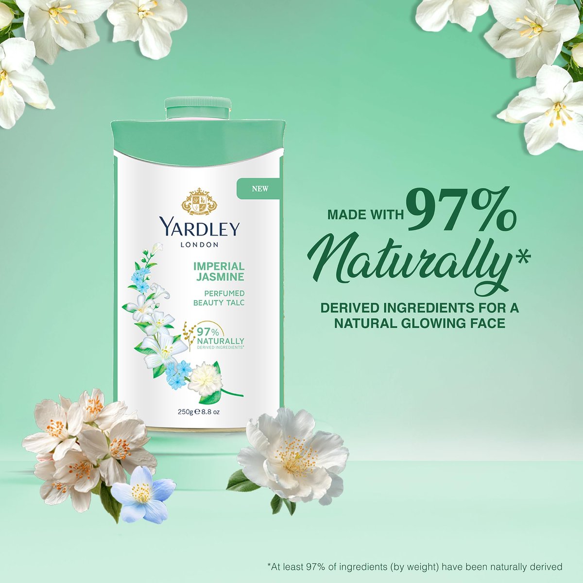 Yardley London Jasmine Perfumed Talcum Powder – 250 g (8.8 oz) Deodorizing Body Talc - görsel 7