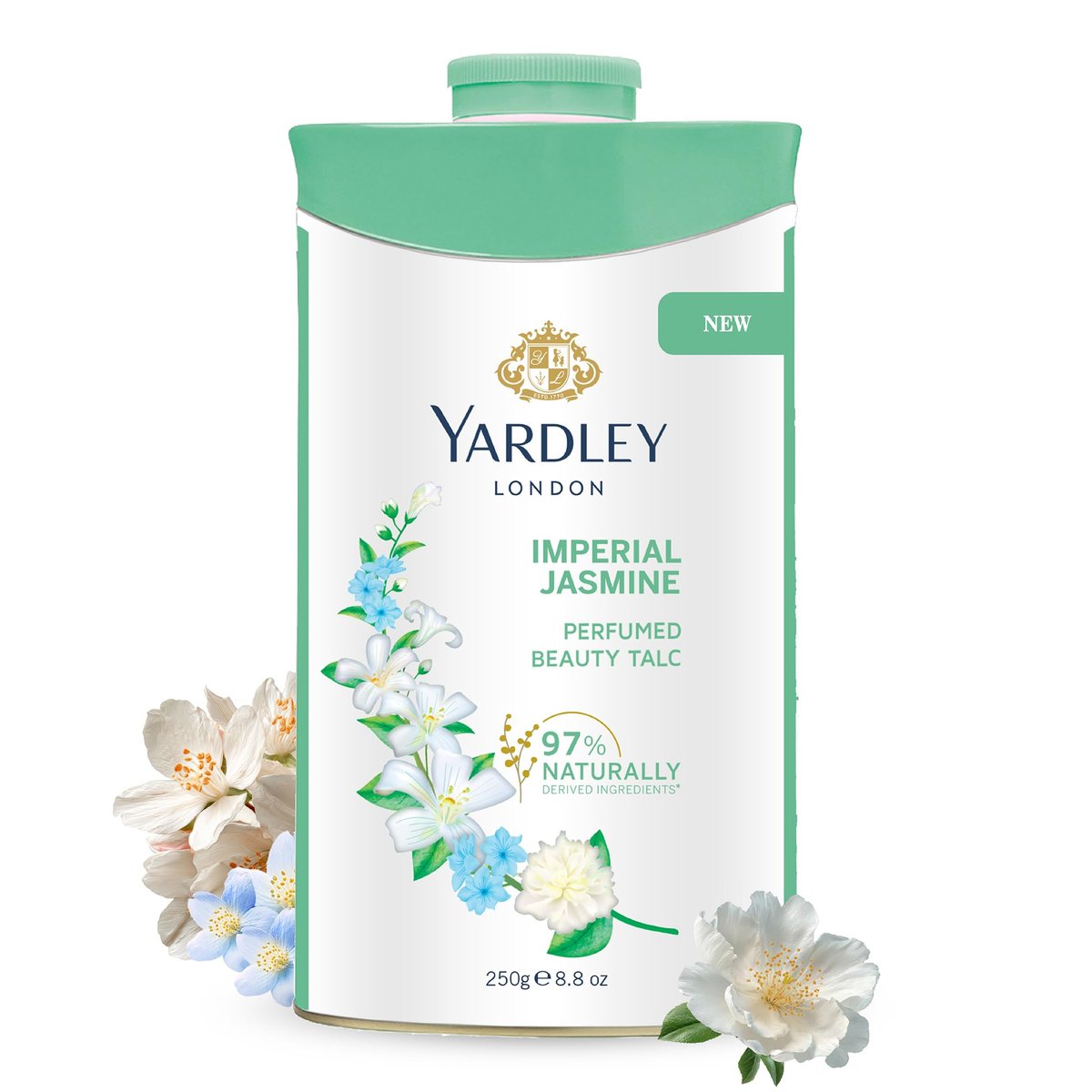 Yardley London Jasmine Perfumed Talcum Powder – 250 g (8.8 oz) Deodorizing Body Talc - görsel 1