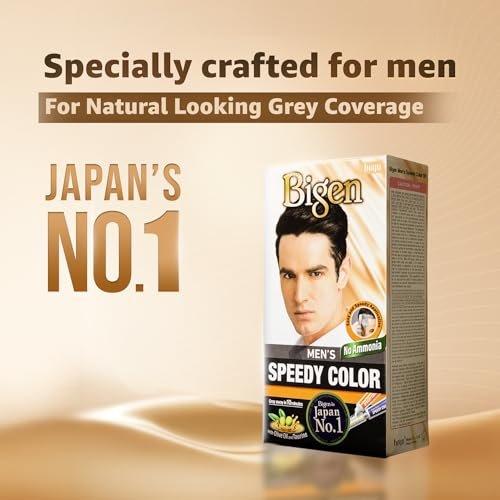 Bigen Men's Speedy Color Dark Brown 103 - Quick 5-Minute Hair Color for Men (150g) - görsel 8