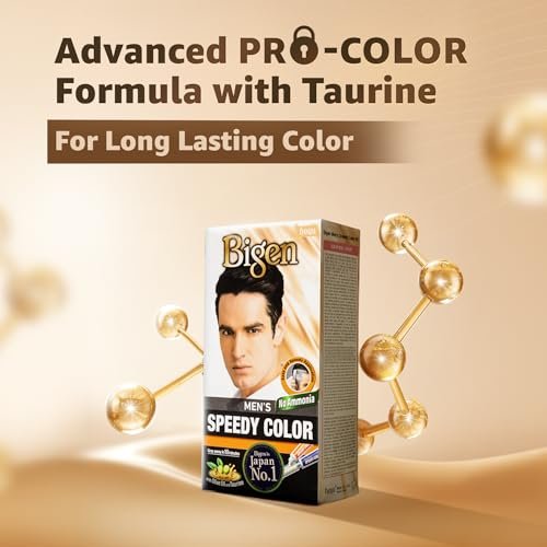 Bigen Men's Speedy Color Dark Brown 103 - Quick 5-Minute Hair Color for Men (150g) - görsel 4