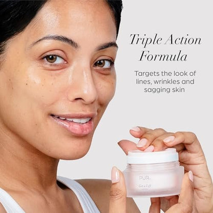 PÜR MINERALS Firming Facial Cream – Triple-Action Lightweight Moisturizer for Face & Neck, Tightens Sagging Skin & Restores Firmness, Reduces Fine Lines & Wrinkles, Non-Greasy & Gluten Free Avelisse