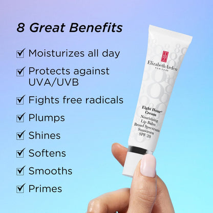Elizabeth Arden Eight Hour Cream Nourishing Lip Balm with SPF 20 - Moisturizing Lip Treatment with Shea Butter & Vitamin E, 0.5 fl oz Avelisse