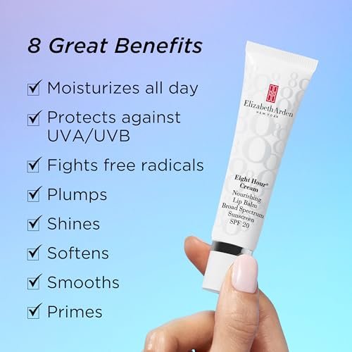 Elizabeth Arden Eight Hour Cream Nourishing Lip Balm with SPF 20 - Moisturizing Lip Treatment with Shea Butter & Vitamin E, 0.5 fl oz Avelisse