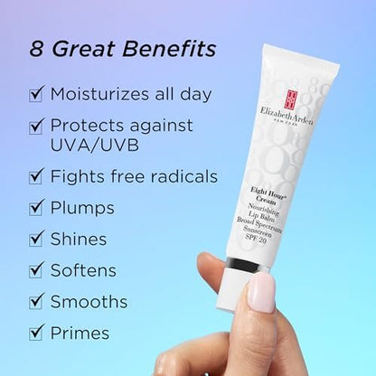 Elizabeth Arden Eight Hour Cream Nourishing Lip Balm with SPF 20 - Moisturizing Lip Treatment with Shea Butter & Vitamin E, 0.5 fl oz Avelisse