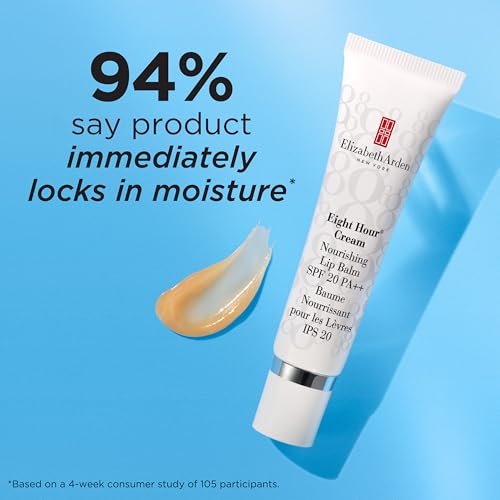 Elizabeth Arden Eight Hour Cream Nourishing Lip Balm with SPF 20 - Moisturizing Lip Treatment with Shea Butter & Vitamin E, 0.5 fl oz Avelisse