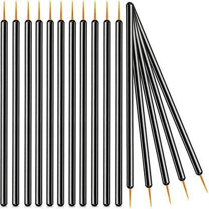 KINGMAS 100 Pack Disposable Ultra-Fine Point Eyeliner Brushes - Precision Eye Liner Applicators for Professional & Personal Use