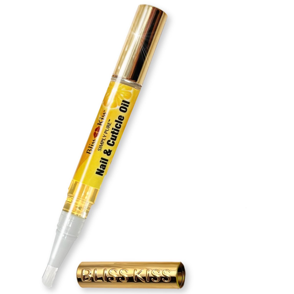 Bliss Kiss Crisp Fragrance Nail Oil Cuticle Pen - Vitamin E & Jojoba for Stronger Nails Avelisse