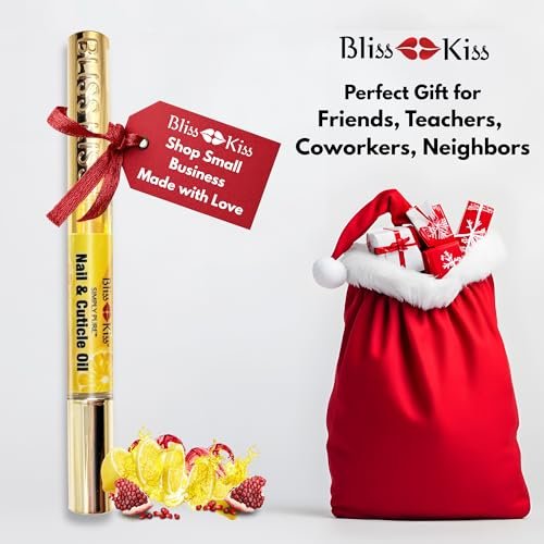 Bliss Kiss Crisp Fragrance Nail Oil Cuticle Pen - Vitamin E & Jojoba for Stronger Nails Avelisse