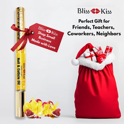Bliss Kiss Crisp Fragrance Nail Oil Cuticle Pen - Vitamin E & Jojoba for Stronger Nails Avelisse