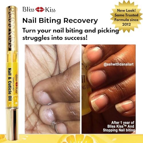 Bliss Kiss Crisp Fragrance Nail Oil Cuticle Pen - Vitamin E & Jojoba for Stronger Nails Avelisse